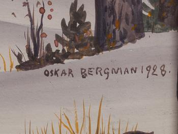 OSKAR BERGMAN, akvarell, signerad och daterad 1928.