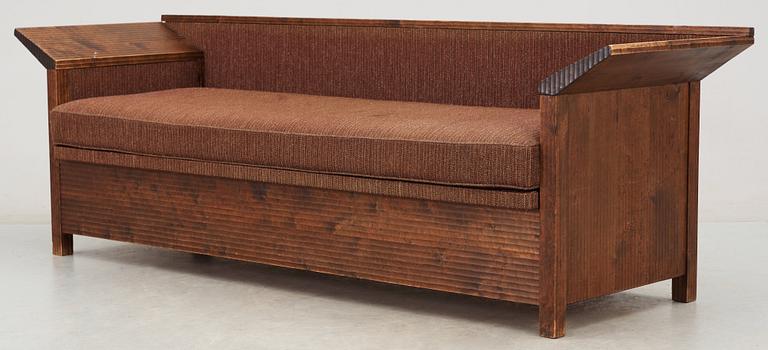 A stained birch sofa, possibly by Axel Einar Hjorth, Sweden 1930-40's.