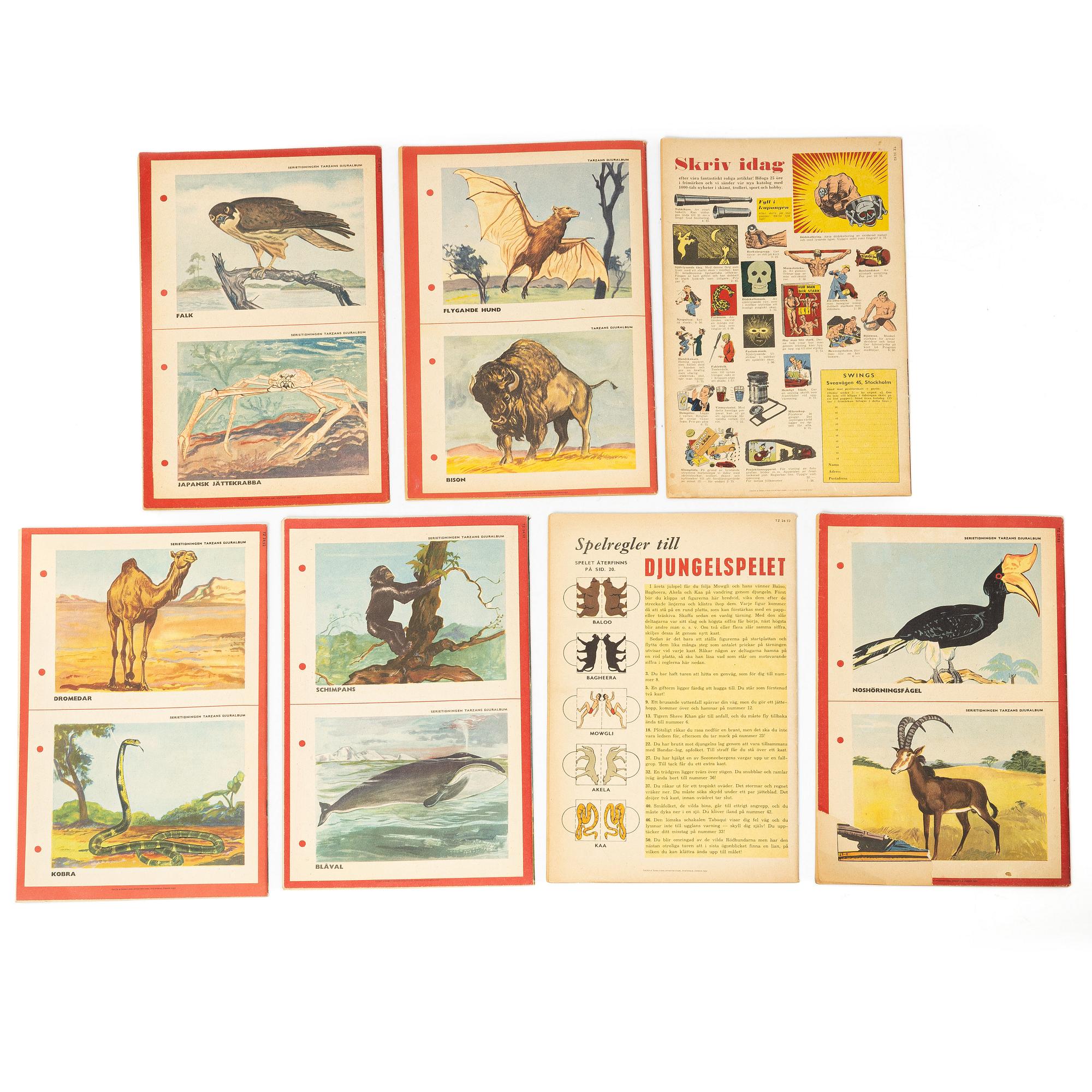 Comic books, 21 pieces, “Tarzan”, 1952.
