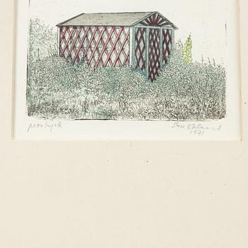 Sten Eklund, "Ett av husen vid 4 på bild 3".