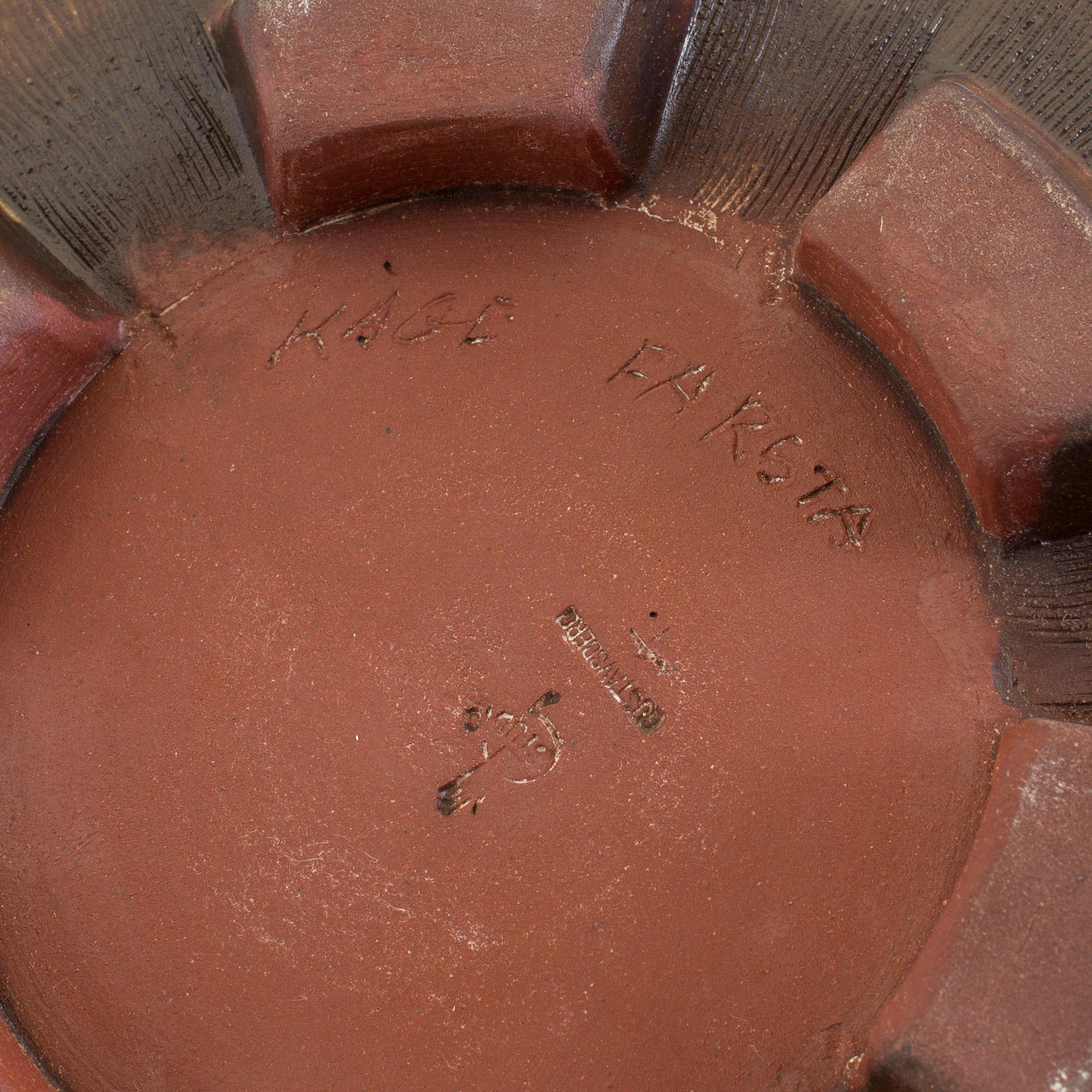 WILHELM KÅGE, a 'Farsta' stoneware dish from Gustavsberg studio.