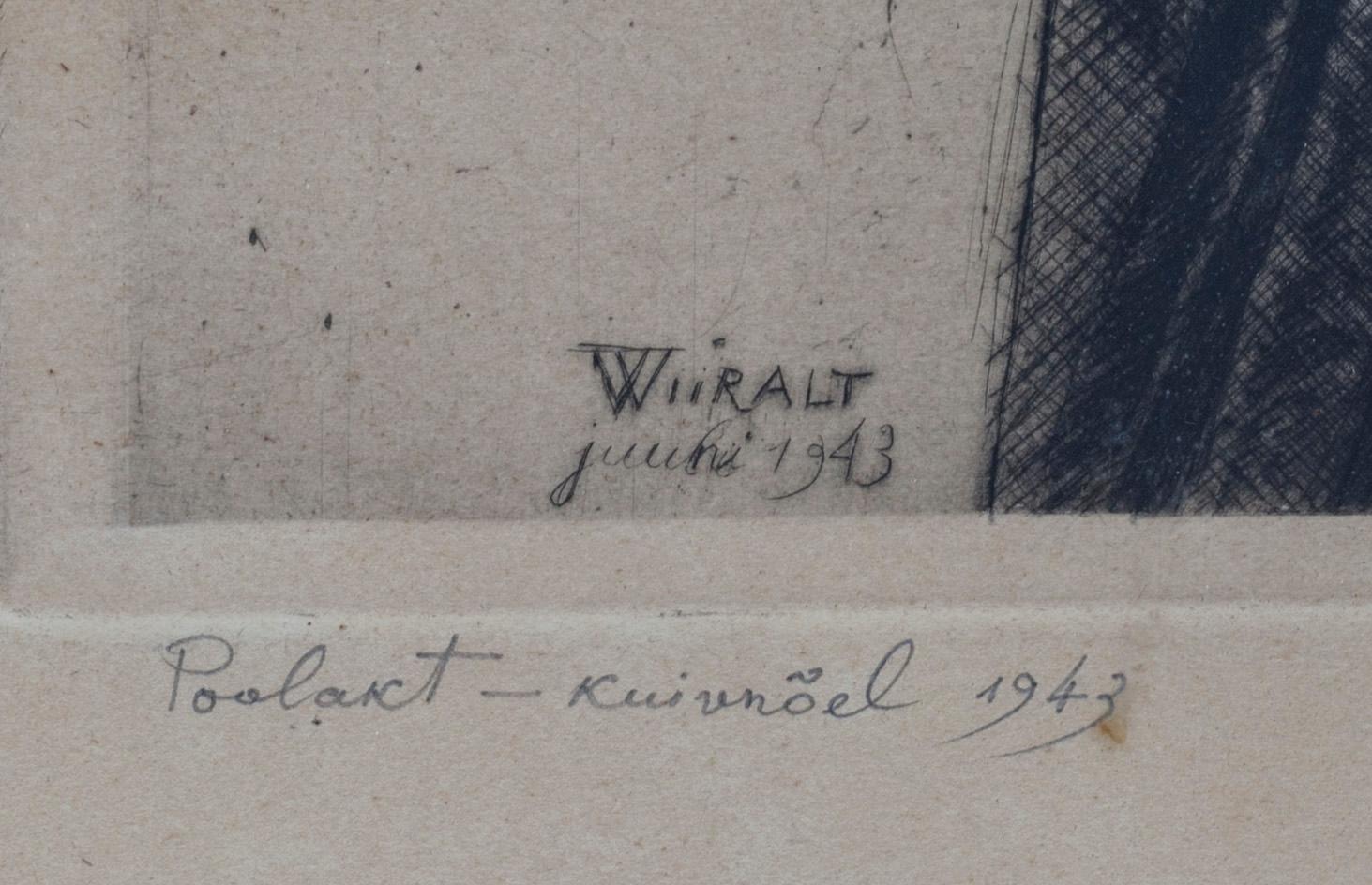 EDUARD WIIRALT, etsning, signerad och daterad 1943.
