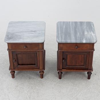 A pair bedside tables, early 20th Century.