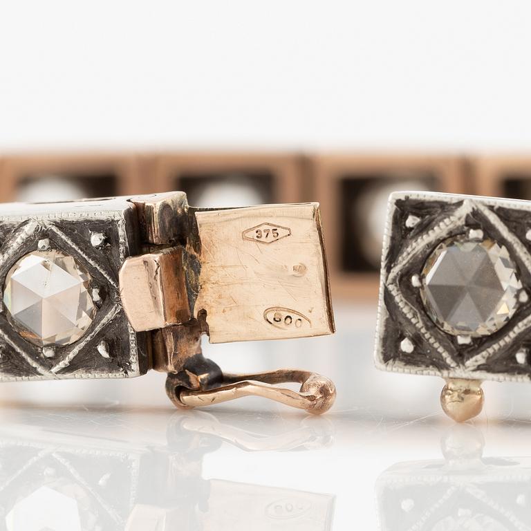 Armband med rosenslipade diamanter.