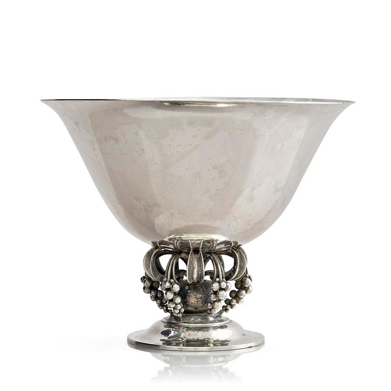 Georg Jensen, a sterling silver centrepiece bowl, model no. 775, design Harald Nielsen, Copenhagen 1933-1944, Swedish Import mark.