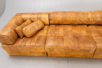 A leather de Sede 1970s sofa.
