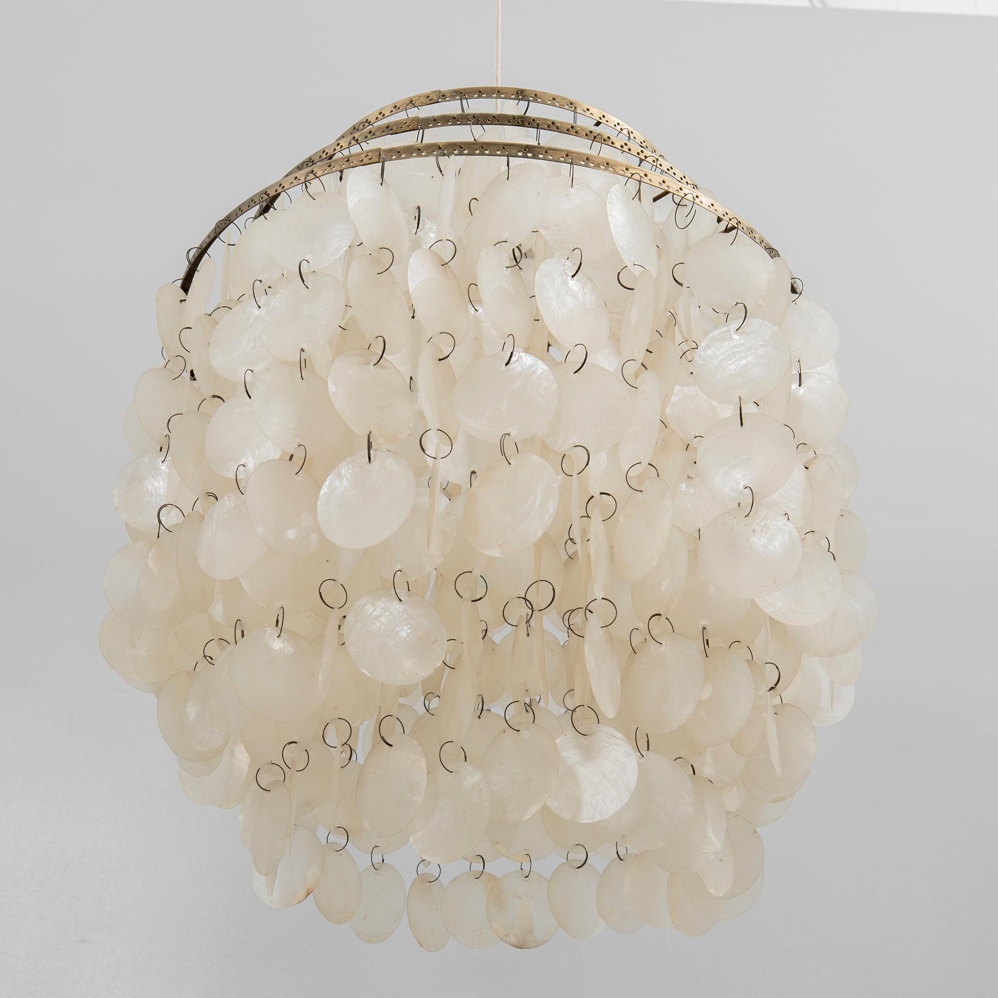 Shell lamp, 1970s.