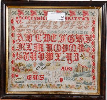 MÄRKDUK. Daterad 1886.