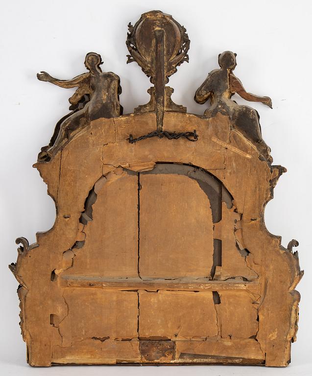 A late Baroque mirror overpiece from the workshop of Burchardt Precht (Master 1674-1738), early 18th century.