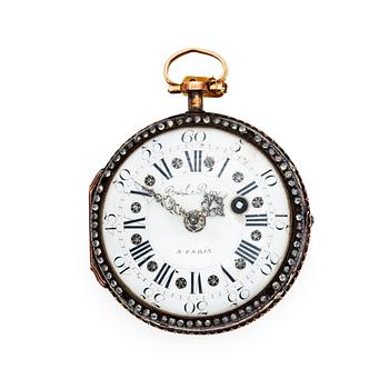 1398. A gold verge pocket watch, Le Roy, Paris, c. 1780.