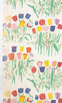 Josef Frank, four curtains, 'Tulpan', Svenskt Tenn.