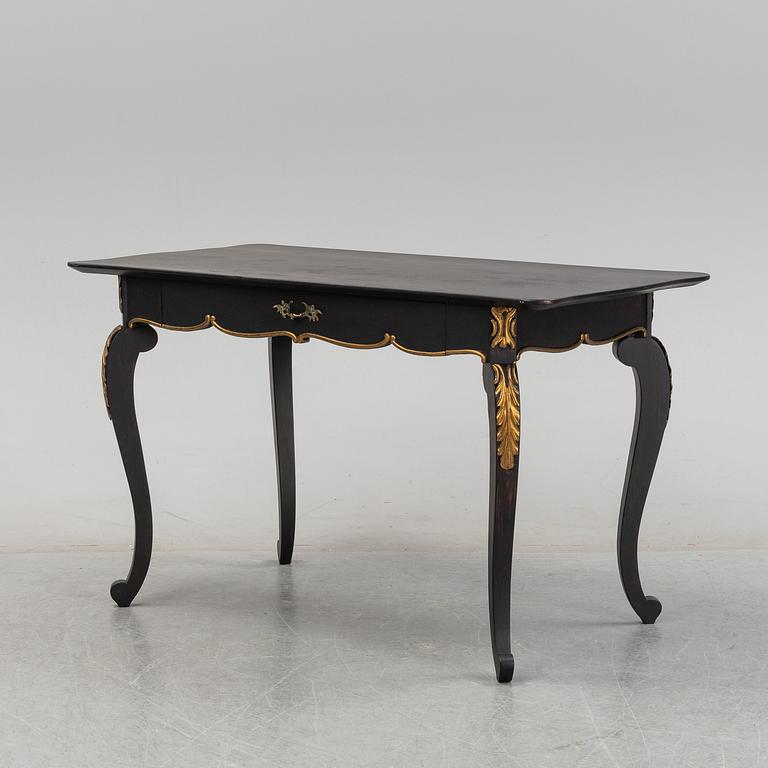 A painted desk with later parts, late 19th Century.