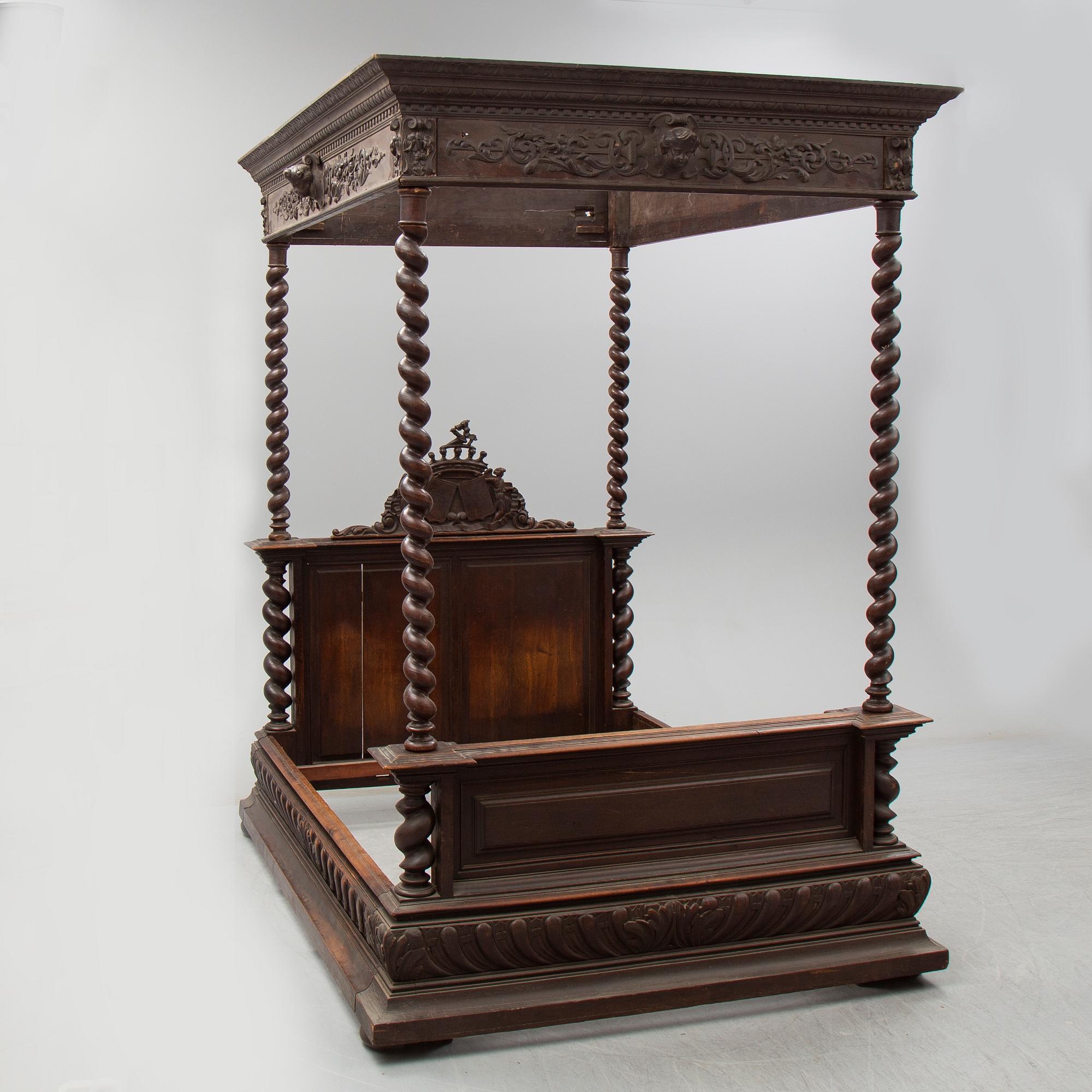 A first half of the 18th Century  Baroque bed.