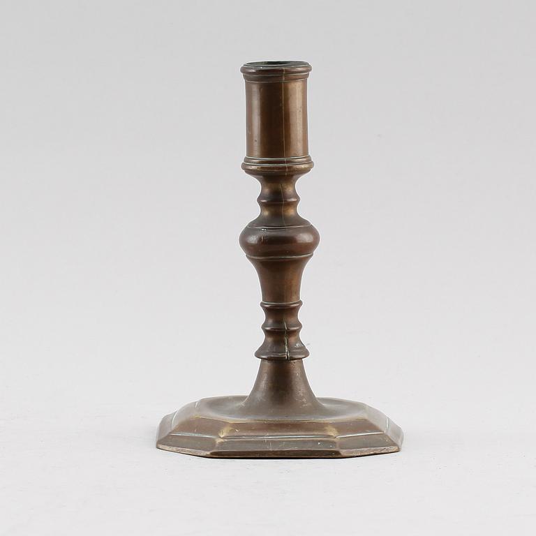 LJUSSTAKE, mässing, 1700-tal.