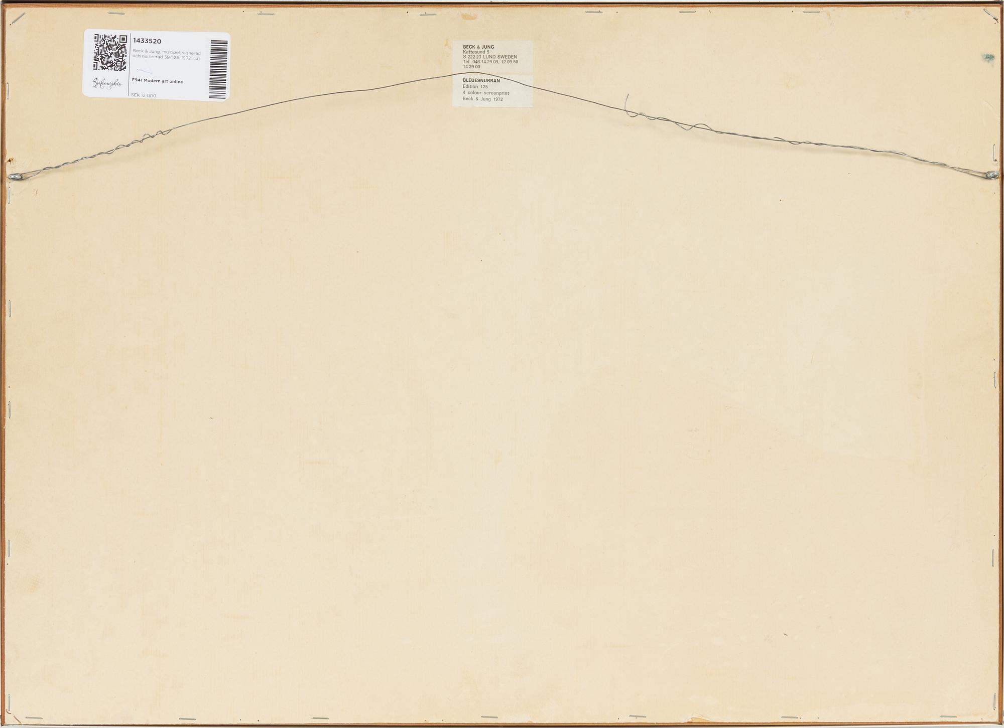 Beck & Jung, multiple, signed and numbered 39/125.