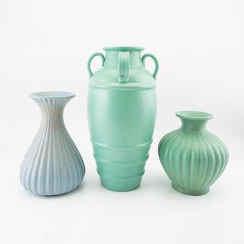Three vases, Bo Fajans, 1940's/50's.