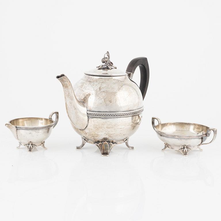 A 3-piece Swedish silver coffee service, bearing the mark of K. Anderson, Stockholm, 1937.