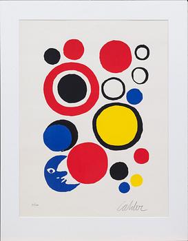 ALEXANDER CALDER, color lithograph, signed and numbered 90/100.