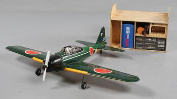 MODELLFLYGPLAN, "Mitsubishi A6M Zero", med startare mm, 1900-talets andra hälft.