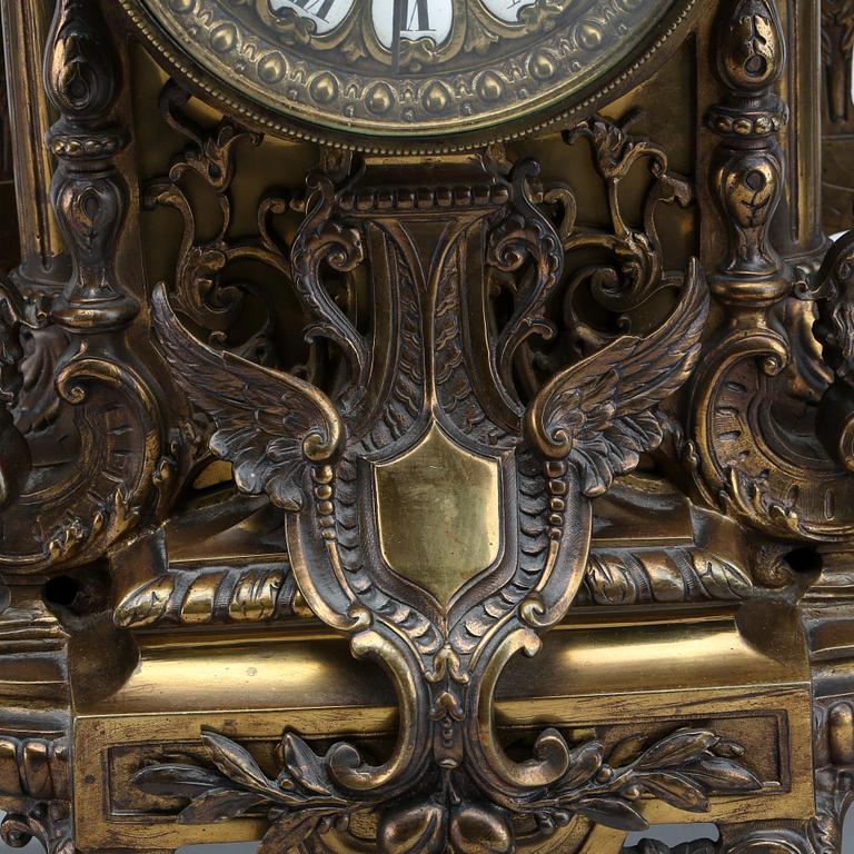 MANTEL PIECE, 2 PCS, early 20th century,