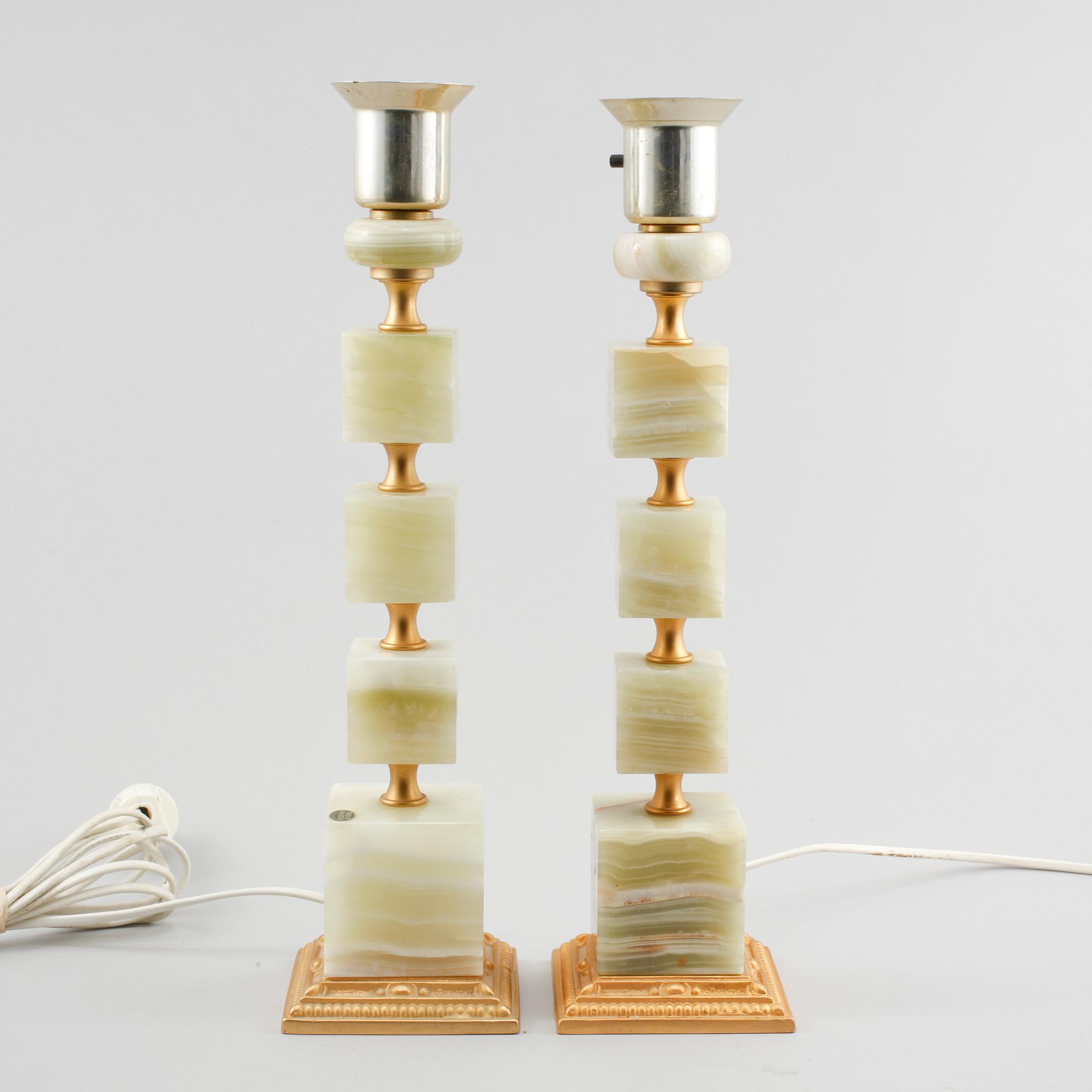 BORDSLAMPOR, ett par, Italien, 1900-talets andra hälft.