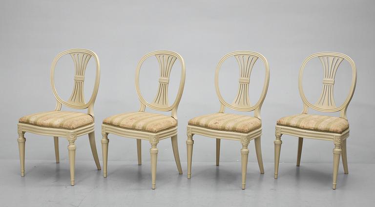 STOLAR, 4 st, gustaviansk stil, 1900-talets andra hälft.