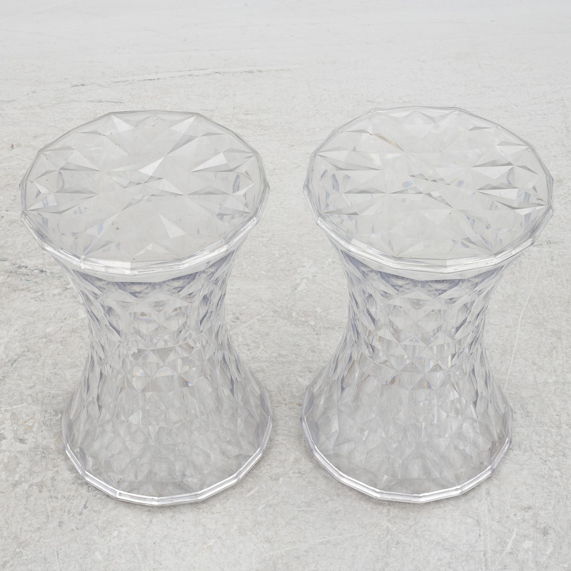 Marcel Wanders, stools, 4 pcs, "Stone", Kartell, contemporary.