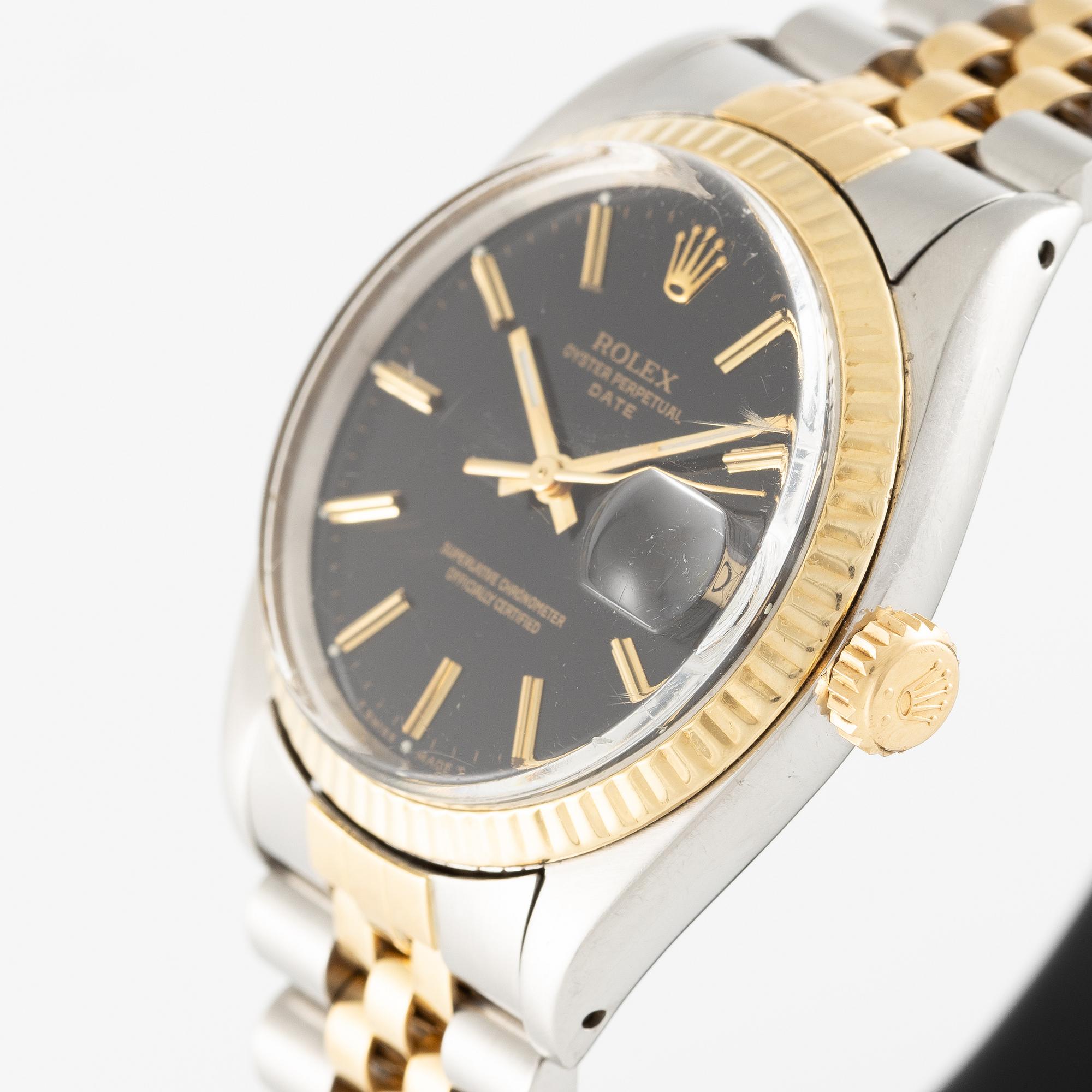 Rolex, Date, wristwatch, 34 mm.