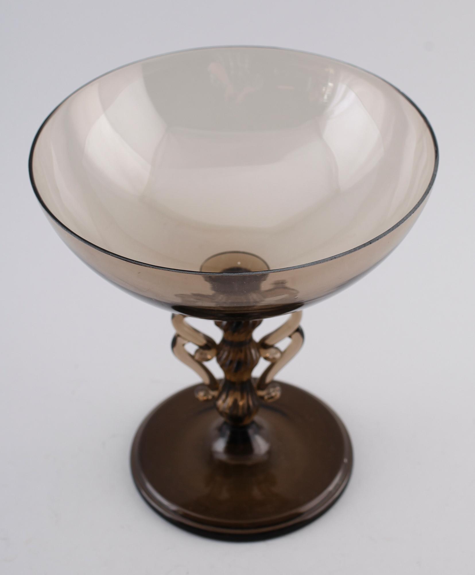 SKÅL PÅ FOT, glas, "Vingarna", Simon Gate, Sandvik, omkring, 1920.