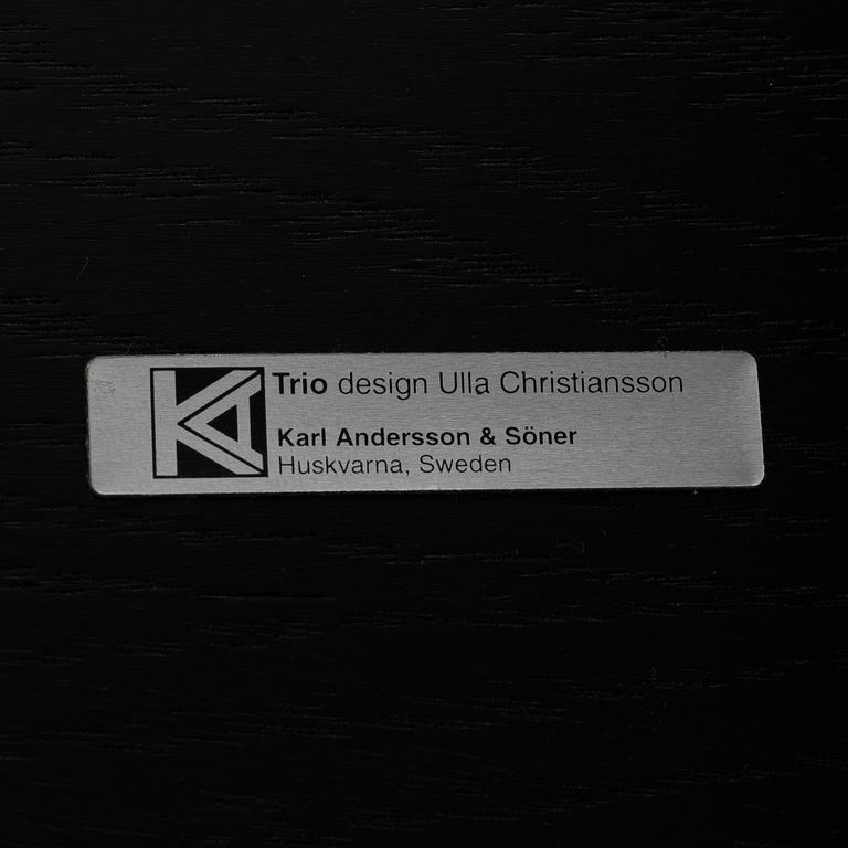 Ulla Christansson, desk and side table, "Trio", Karl Andersson & Söner, Huskvarna.