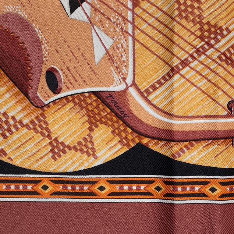 Hermès, scarf "Au Son du Tam-Tam".