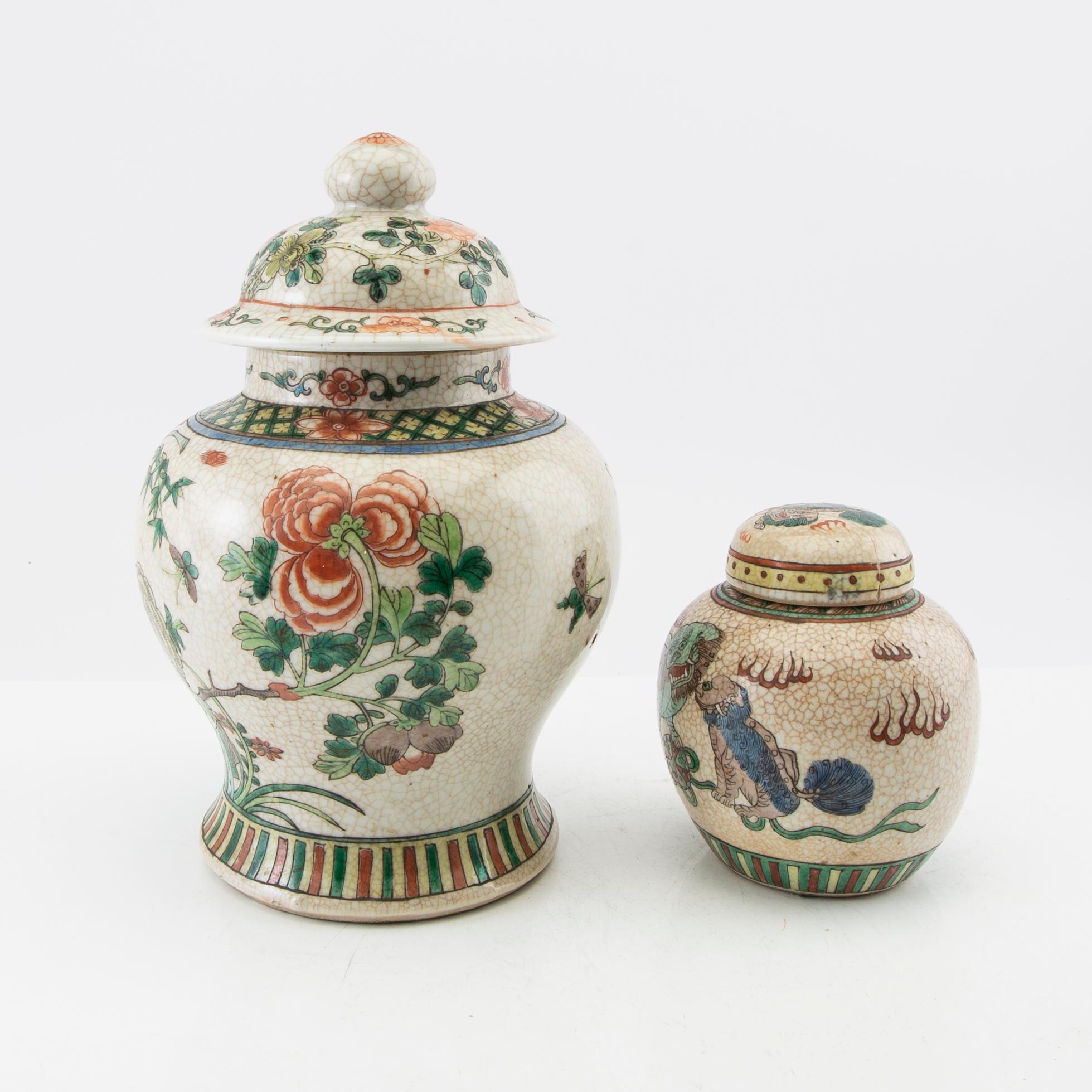 Bojan samt lockurna Kina omkring 1900 porslin.