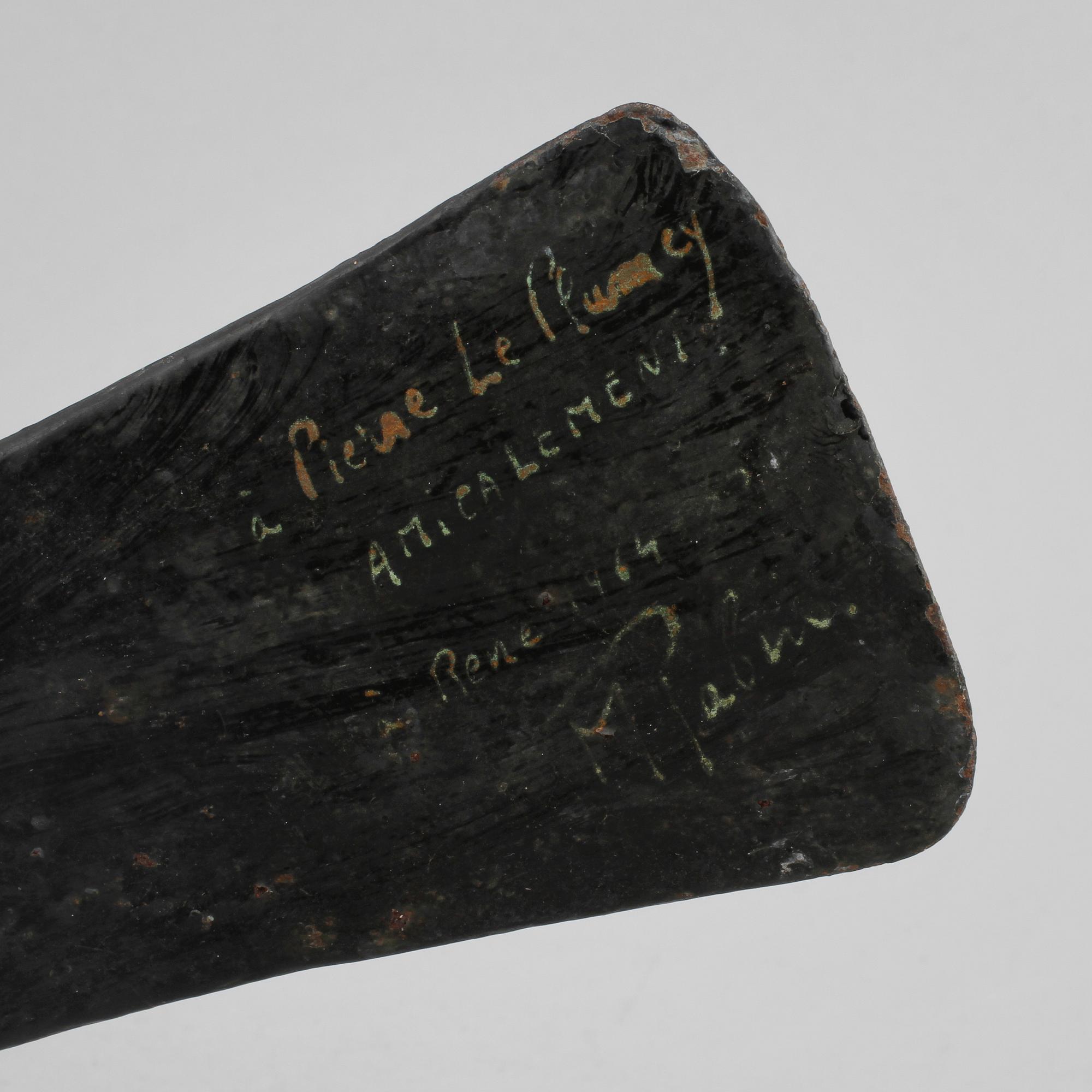 SKULPTUR, patinerad metall, monogramsignerad, 1900-talets andra hälft.