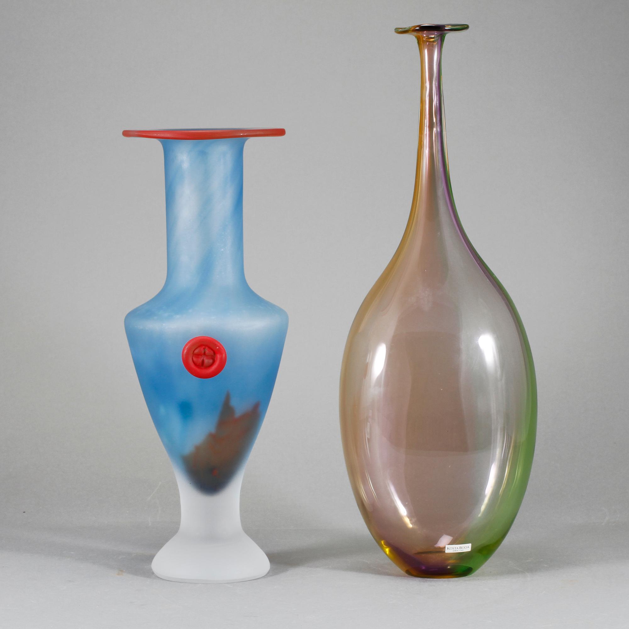 VASER, 2 st, glas, Kjell Engman samt Monica Backström, 1900-talets senare del.