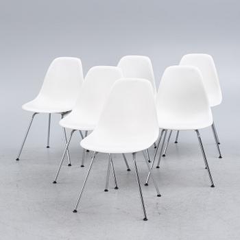 Charles & Ray Eames, stolar, 6 st, "RE Plastic Chair - DSX". Vitra.
