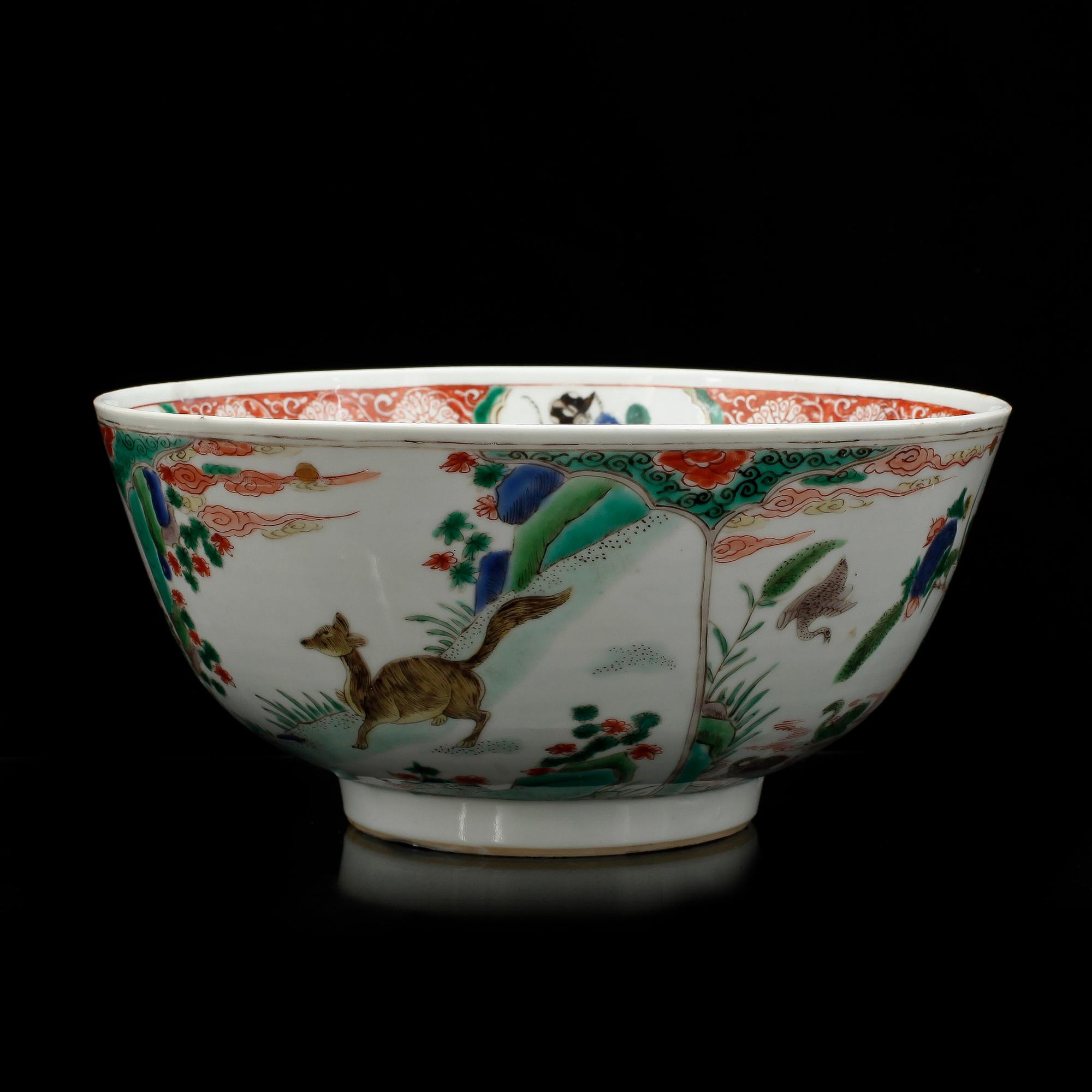 SKÅL, porslin, Kina Qing dynastin, Kangxi (1662-1722).