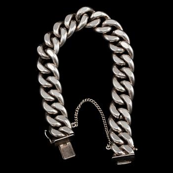 ARMLÄNK, silver, importstämplad, 1900-talets tredje kvartal. Vikt 47 g.