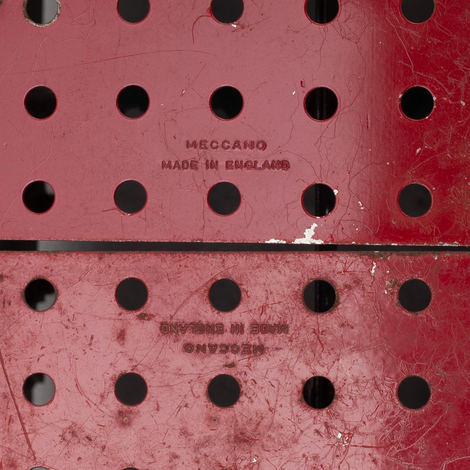 Meccano, locomotive and excavator.