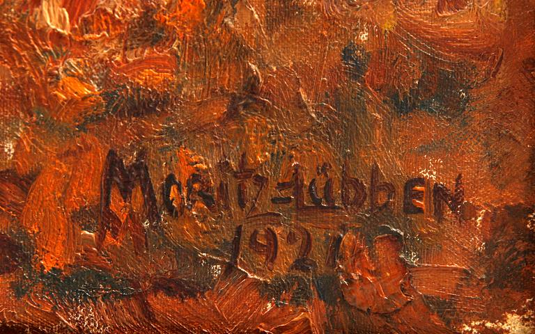 MARIE MORITZ-LÜBBEN, olja på duk, sign o dat 1921.