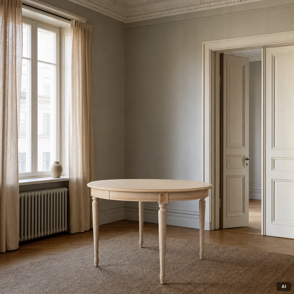 A dining table, Gustavian style, late 20th Century.