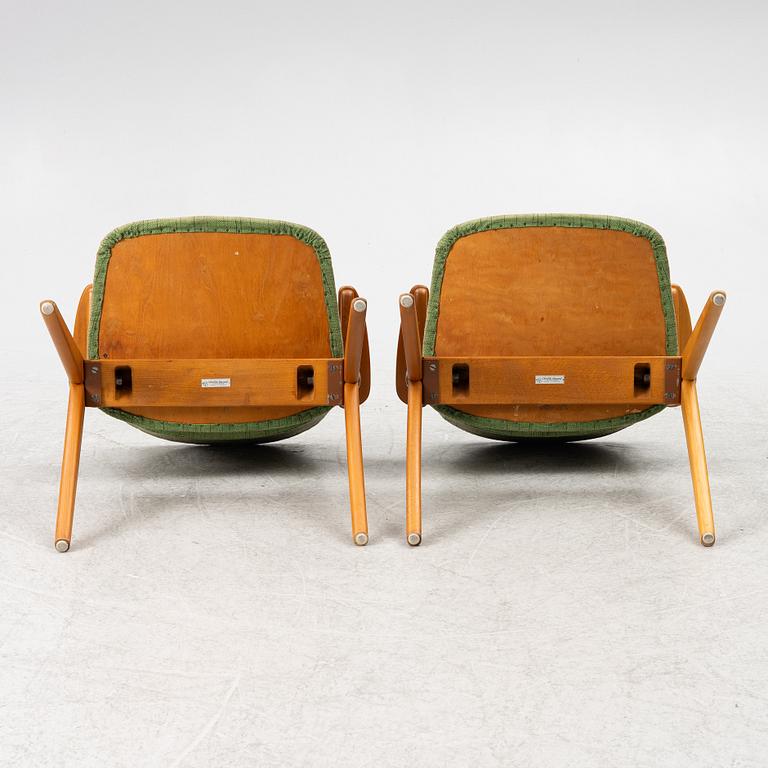 Bengt Ruda, a pair of armchairs, from the Triva series, Nordiska Kompaniet mid 20th Century.