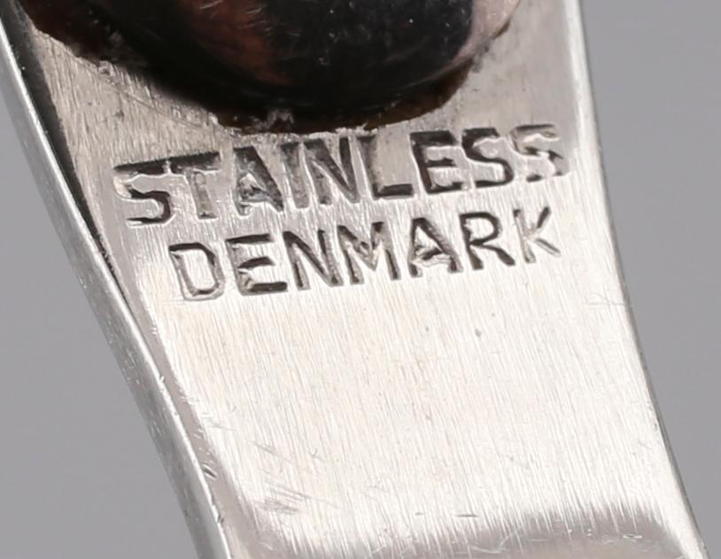 SERVERINGSBESTICK, 3 st, silver, Jens Harald Quistgaard, Danmark. Vikt med stålblad ca 255 gram.