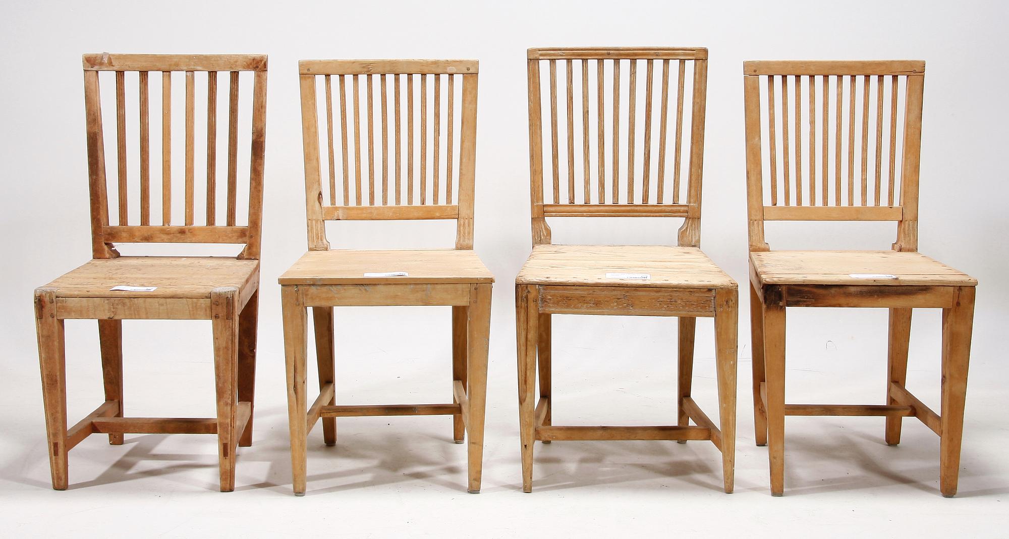 STOLAR, 4 st snarlika. 1800-tal. S.k Leksandsmodell.