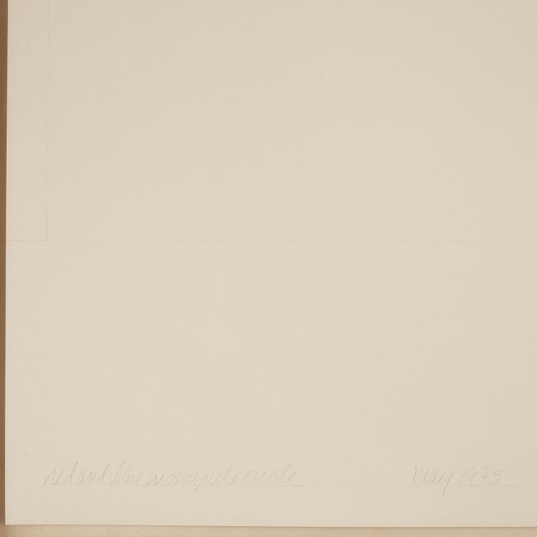 Stephen Antonakos, "Red and blue incomplete circle".