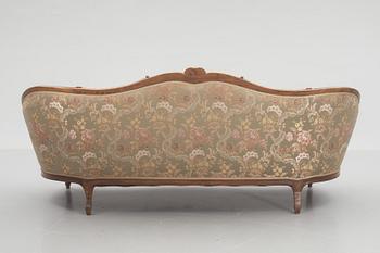 SOFFGRUPP, 4 delar, rokokostil, Lani. 1900-tal.