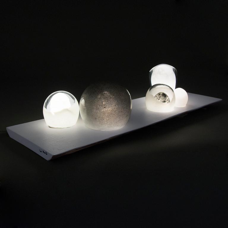 A light sculpture 'Polar Night' signed Sini Majuri.