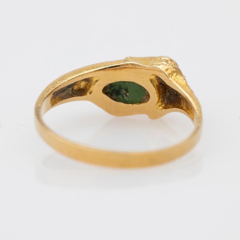 Björn Weckström, ring, "Galatea", 18K gold with zoisite, Lapponia, Finland.