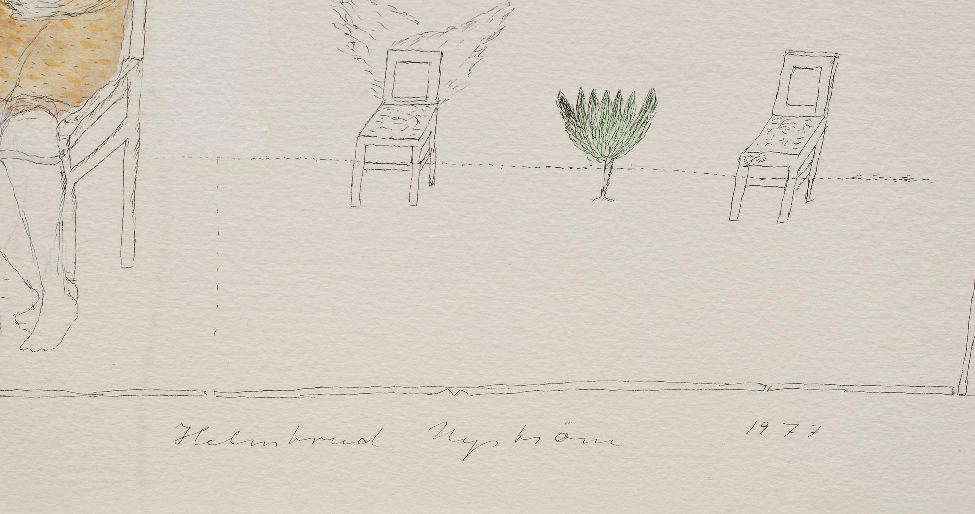 HELMTRUD NYSTRÖM, blandteknik, signerad och daterad 1977.