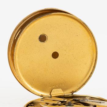 Pocket watch, 18K gold, 41.5 mm.