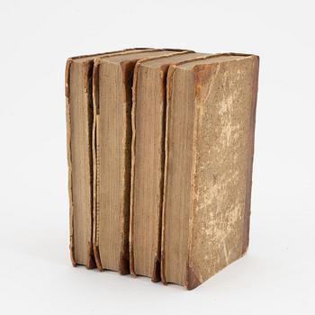 Books, four volumes,  Carl Peter Thunberg, Resa uti Europa, Africa, Asia 1770-1779. I-IV.